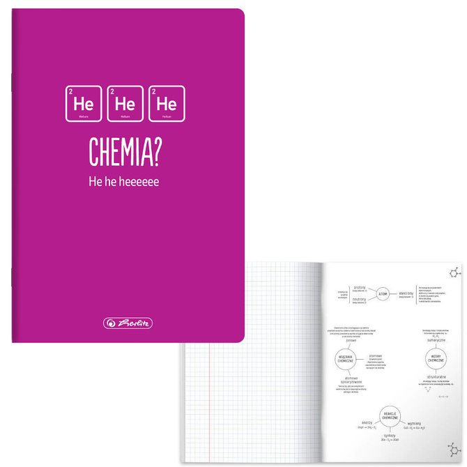 Zeszyt A5 60k kratka chemia przedmiotowy soft touch HERLITZ