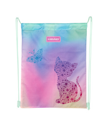 Worek plecak na buty obuwie kapcie 33x40cm kotek Kitty Ombre AD1 HEAD
