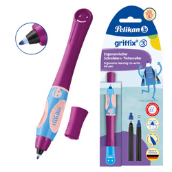 Pióro kulkowe Griffix 3 dla dzieci Leworęcznych fiolet Sweet Berry PELIKAN