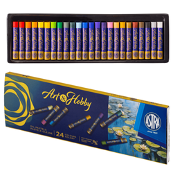 Kredki pastelowe pastele olejne 24 kolory Art&Hobby ASTRA