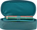 Piórnik kosmetyczka etui usztywniany z klapką zielony SCHOOL OXFORD