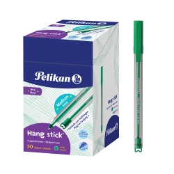 Długopis zielony z uchwytem do zawieszenia Hang Stick K86 1mm 50szt PELIKAN