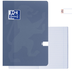 Zeszyt A5 60 kartek linie z marginesem 99,4µm soft touch szary OXFORD