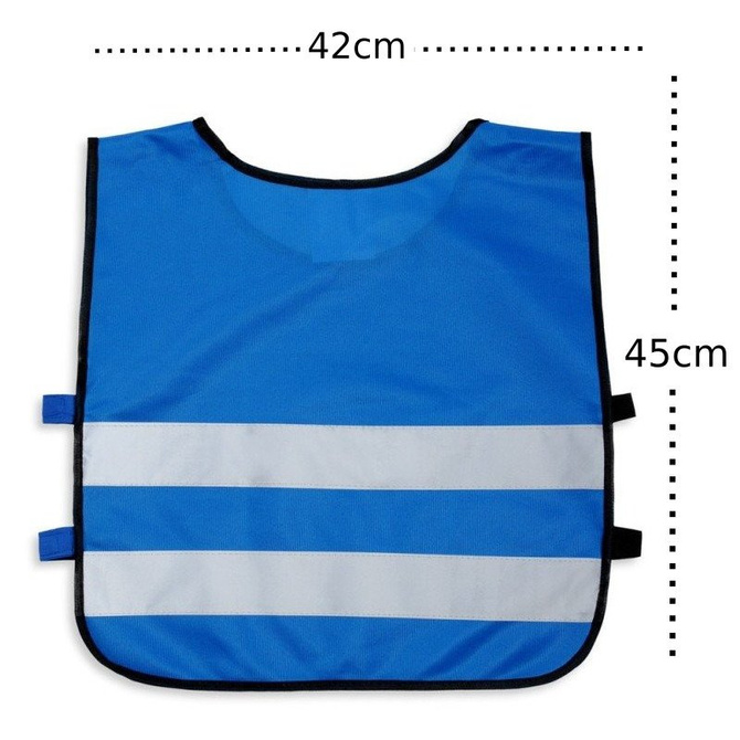Kamizelka odblaskowa ostrzegawcza dla dzieci przedszkolaków 42x45cm 10szt