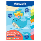 Blok rysunkowy kolorowy A4 pastelowy 10kartek 120g/m PELIKAN