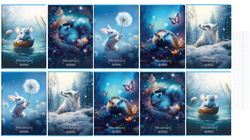 Zeszyt A5 32 kartki w kratkę z marginesem 70g/m2 Wonderland 10szt HERLITZ