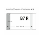 Zestaw okładka B7R regulowana 23,6cm x 32-34,7cm przezr krystaliczna 25szt
