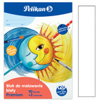 Blok rysunkowy biały A4 szkolny 10kartek 120g/m2 PELIKAN