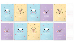 Zeszyt A5 32 kartki w 3 linie kolorową bez marg Pastel Cute HERLITZ 10szt