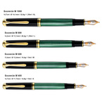 Pióro wieczne Souverän M1000 EF Black-Green na prezent premium FWI PELIKAN