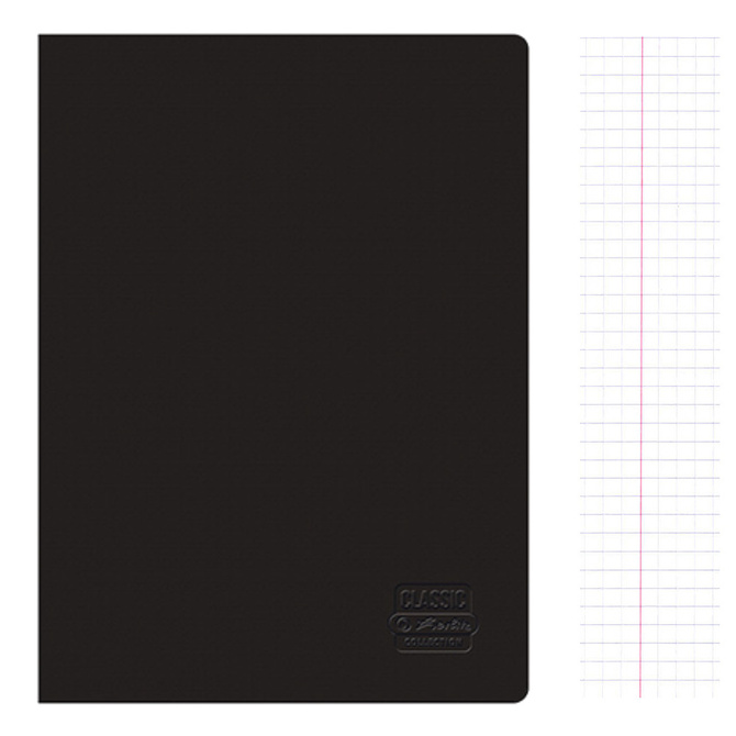 Zeszyt A5 60k kratka Rainbow czarny 10szt HERLITZ