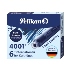Naboje wkłady pióra wiecznego atramentowe krótkie 4001 granat 6szt PELIKAN