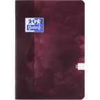 Zeszyt A5 32 kartki w linie z marginesem 99,4µm anti-scratch bordowy OXFORD
