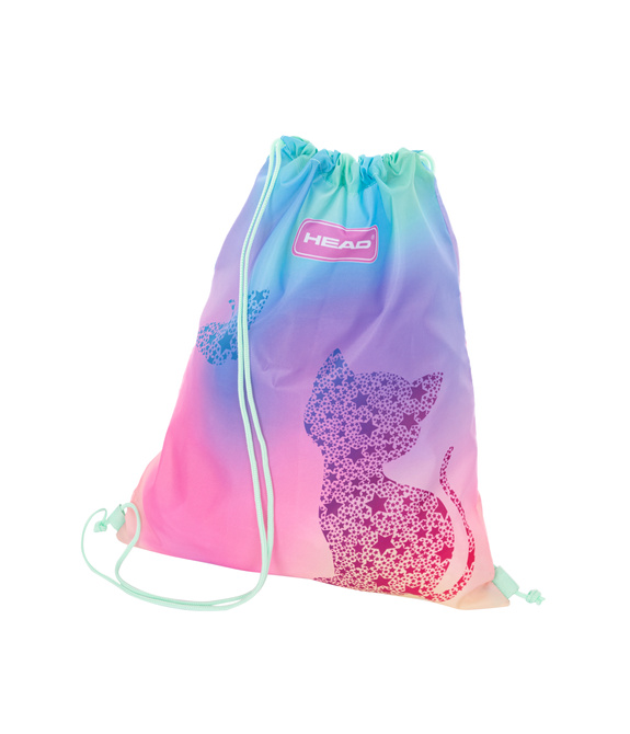 Worek plecak na buty obuwie kapcie 33x40cm kotek Kitty Ombre AD1 HEAD