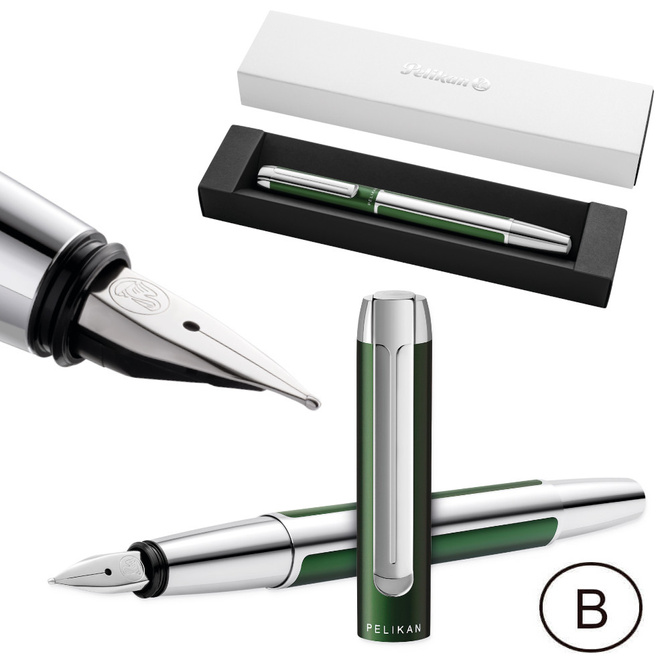 Pióro wieczne PURA P40 B Deep Green aluminiowe na prezent FWI PELIKAN