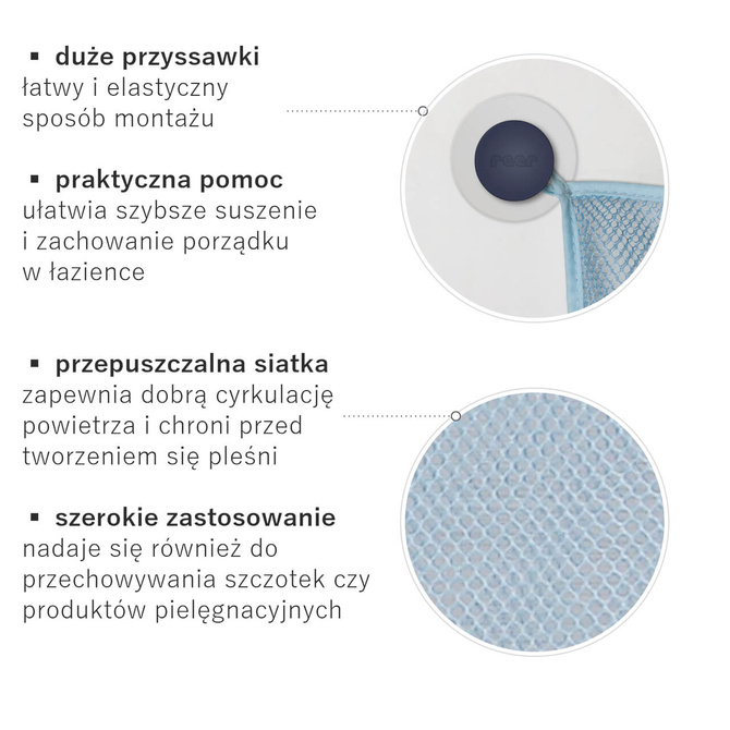 Siatka organizer do łazienki zabawki 43x36cm REER