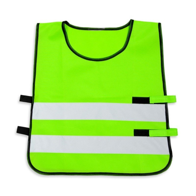 Kamizelka odblaskowa ostrzegawcza zielona dla dzieci szkolnych 45x50cm