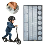 Naklejki odblaskowe ostrzegawcze na rower kask wózek srebrne zestaw 13szt