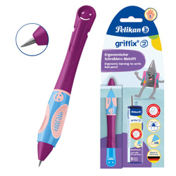 Ołówek Griffix 2 do nauki pisania Leworęczny +3 wkłady Sweet Berry PELIKAN