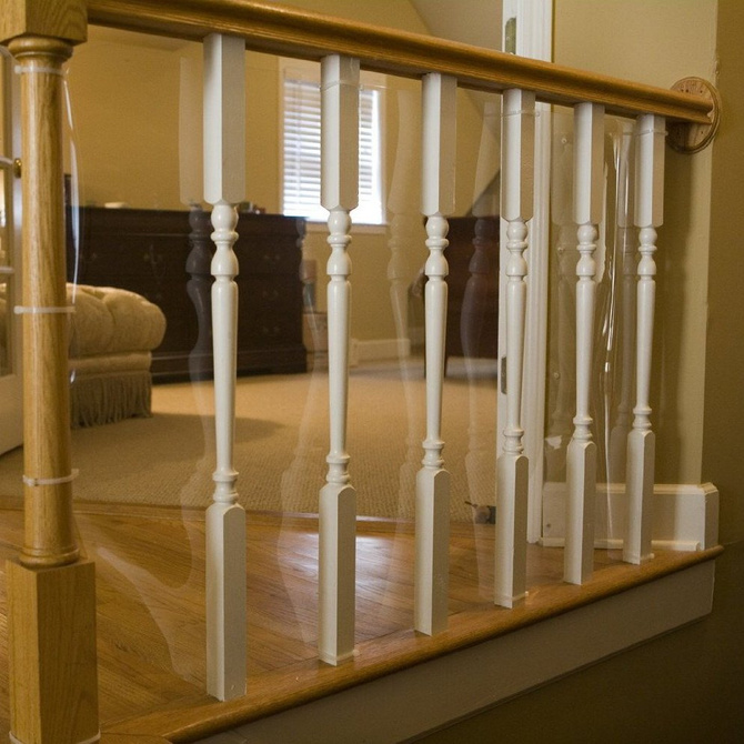 Zabezpieczenie do balustrady, folia PVC, 250x90cm