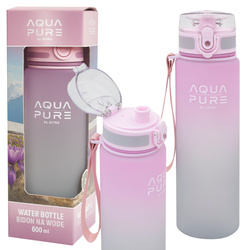 Bidon na wodę butelka dziecka tritan 600ml różowy BPA FREE AQUA PURE ASTRA