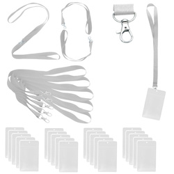 Identyfikator pionowy holder A7 kieszonka 81x110mm +smycz x20kpl