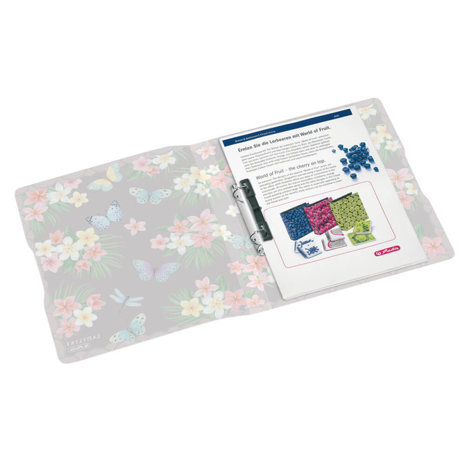 Segregator A4 1,6cm 16mm miękki PP Easy Orga Ladylike Butterflies HERLITZ
