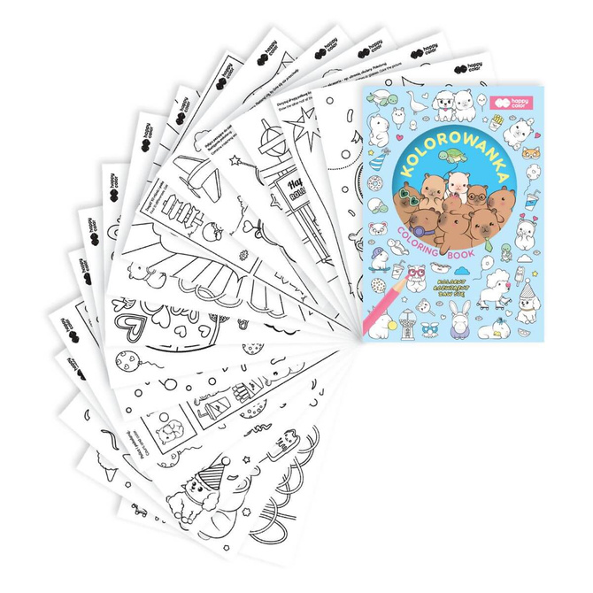 Kolorowanka A5 16 stron z zadaniami kapibara Kapi Fun HAPPY COLOR