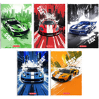 Zeszyt A5 32 kartki podwójna linia kolorowa 3linie 70g/m2 Fast Car HERLITZ