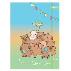Teczka rysunkowa kartonow z gumką A4 24x31cm kapibara YUMMY YUM HAPPY COLOR