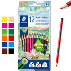 Kredki ołówkowe trójkątne 12 kolorów Wopex Noris colour STAEDTLER