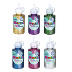 Zestaw klej brokatowy z brokatem XXL w tubce 6 kolorów 12szt po 60ml ASTRA