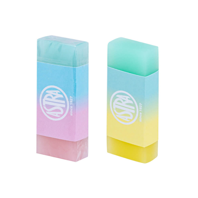 Gumka dwukolorowa do ścierania mazania pastelowa ombre Pastel Line ASTRA