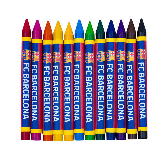 Kredki grafionowe szkolne z glinki kaolinowej 12szt FC Barcelona ASTRA