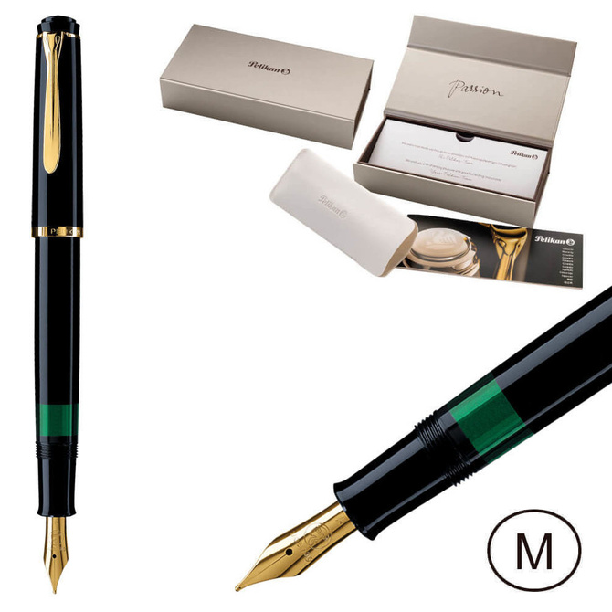 Pióro wieczne Classic M200 tłoczek M Black na prezent premium FWI PELIKAN