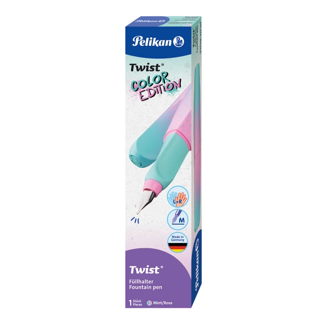 Pióro wieczne Twist dla dzieci prawo/lewo pastel róż Color Edition PELIKAN