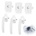 Zabezpieczenie okna drzwi balkonowych REER +klamka 3szt