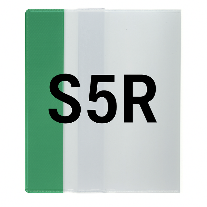 Okładka S5R regulowana 26,5cm x 40,8-44cm przezroczysta krystaliczna