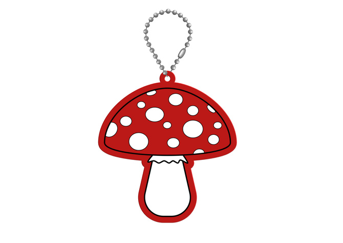 Brelok breloczek gadżet odblaskowy odblask zawieszka grzybek 25szt