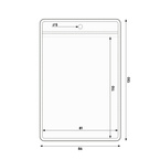 Identyfikator pionowy holder A7 przezroczysty targowy kieszonka 81x110mm