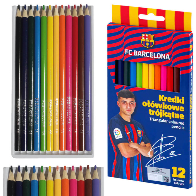 Wyprawka szkolna duży zestaw do szkoły XXL 21 elementów FC Barcelona ASTRA