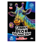Blok techniczny czarny A4 10 kartek 170g/m2 ASTRA