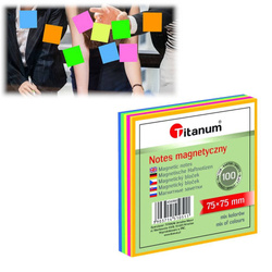 Karteczki elektrostatyczne notes 75x75mm 100k mix