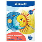 Blok rysunkowy biały A4 szkolny 10kartek 120g/m2 PELIKAN