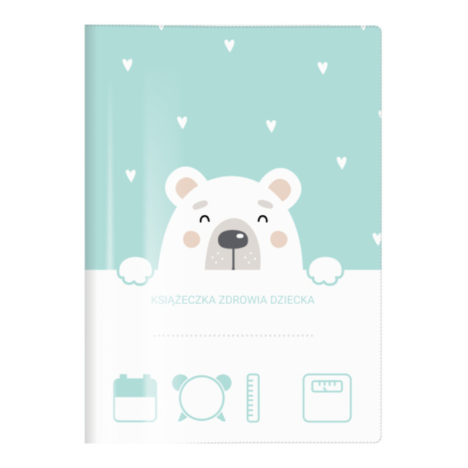 Okładka ochronna etui na książeczkę zdrowia dziecka niedźwiedź miś PVC