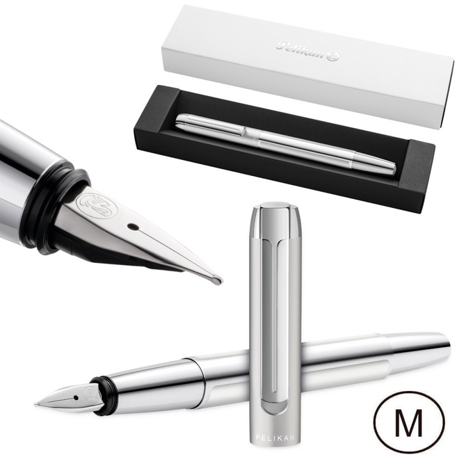 Pióro wieczne PURA P40 M Silver aluminiowe na prezent FWI PELIKAN