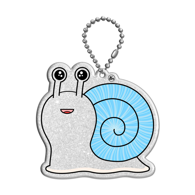 Brelok breloczek gadżet odblaskowy odblask zawieszka ślimak 25szt