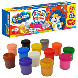 Farby plakatowe szkolne 13 kolorów x 20ml złota srebrna BAMBINO