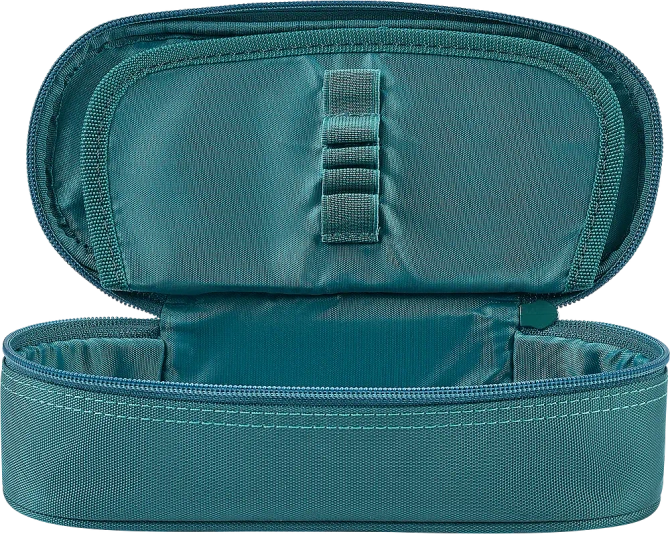 Piórnik kosmetyczka etui usztywniany z klapką zielony SCHOOL OXFORD