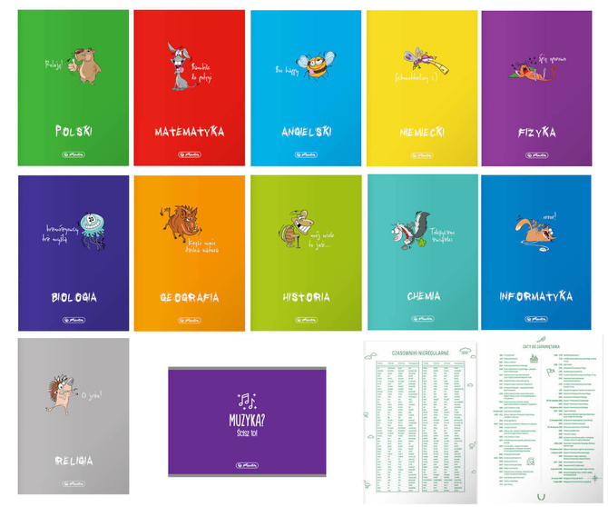 Zestaw zeszyt przedmiotowy klasa 7 11x A5 60k z okładką PP i 1 soft touch